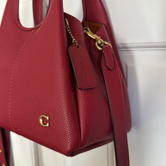 Coach Lana 23 red leather gold hardware nwt - Picture 5 of 11